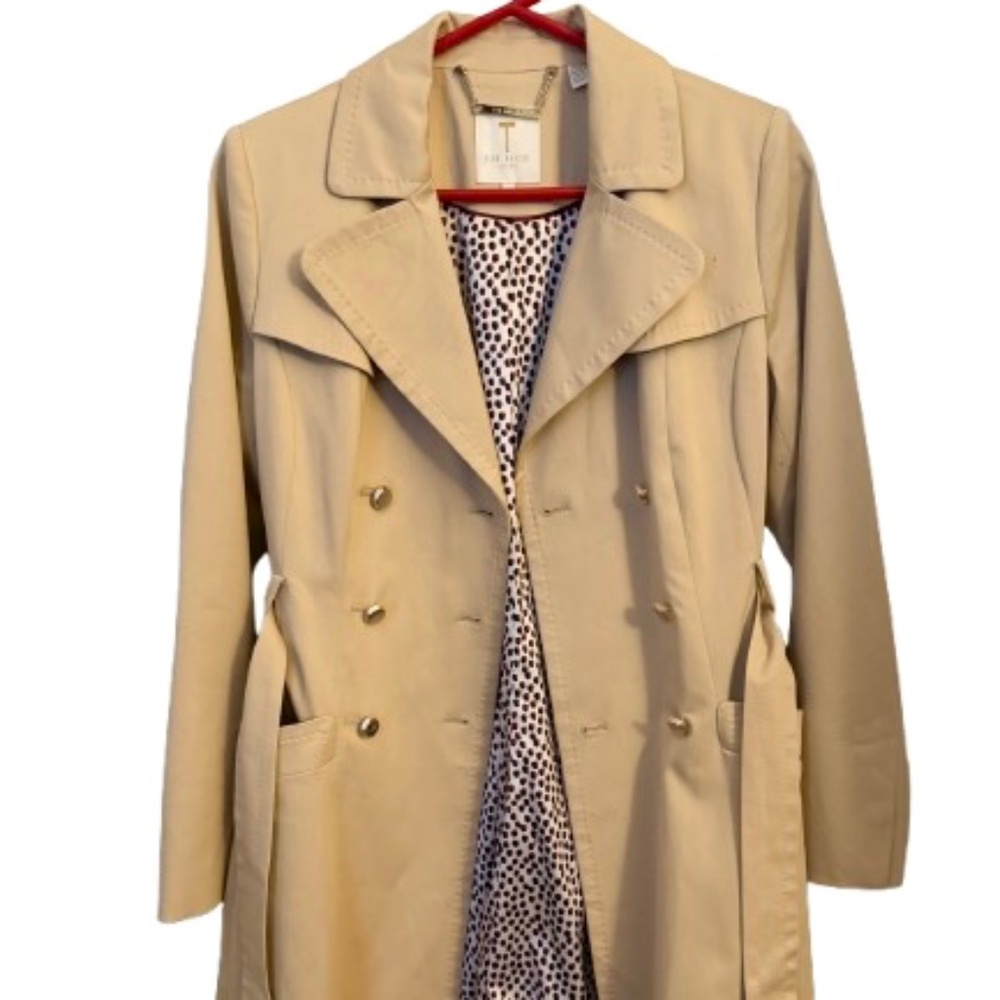Ted Baker Flared Trench Coat - Beige/Sand Color